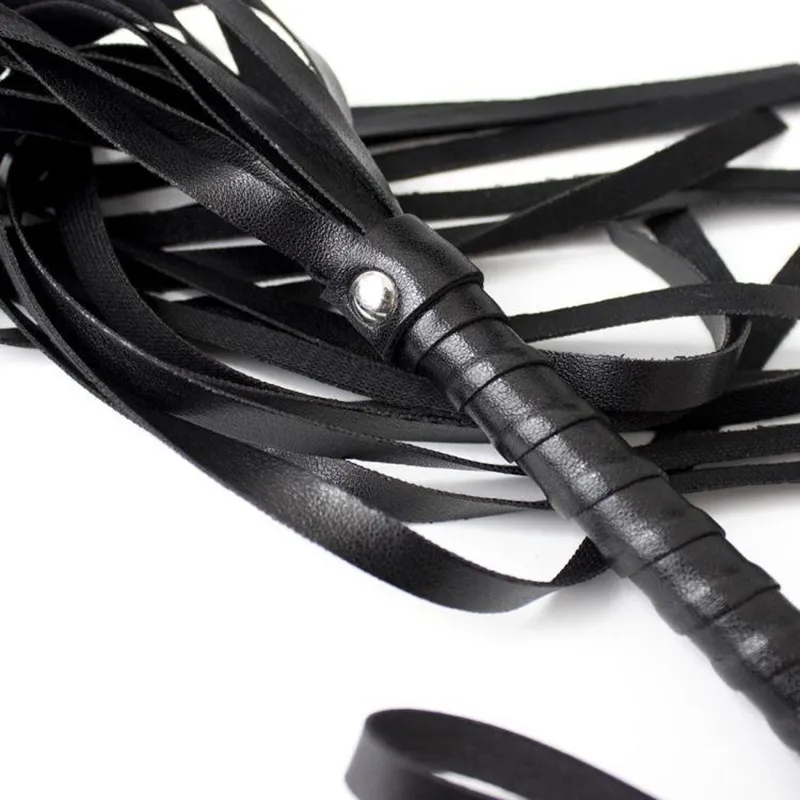 BDSM Slave Faux Leather Pimp Whip Racing Riding Crop Party Flogger Queen Black Horse Riding Bondage Whip Giocattolo sexy adulti 18 220817