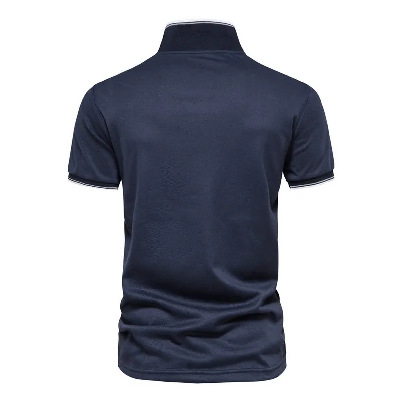 Primavera verão masculino cor sólido v pescoço pólo camiseta homem camiseta casual macacão respirável tampas de manga curta nos tamanho 220714