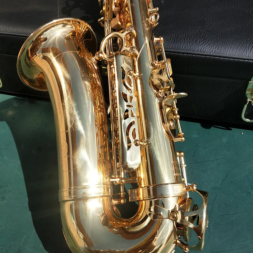 Novo protótipo JAS-500 de alta qualidade de alta qualidade com o mesmo logotipo de gravação profundo de saxofone alto profissional e e-flat