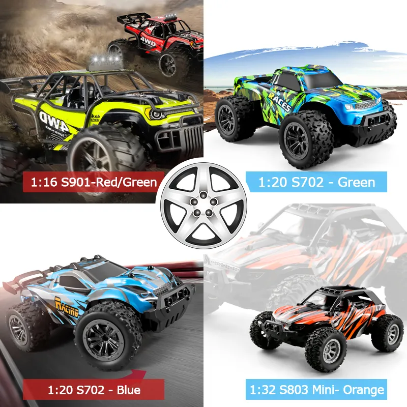 ZWN 116 132 LEDライト付きRC RC CAR 24Gラジオリモコンドリフトオフロードドリフトモンスタートラックおもちゃ220630239V963936