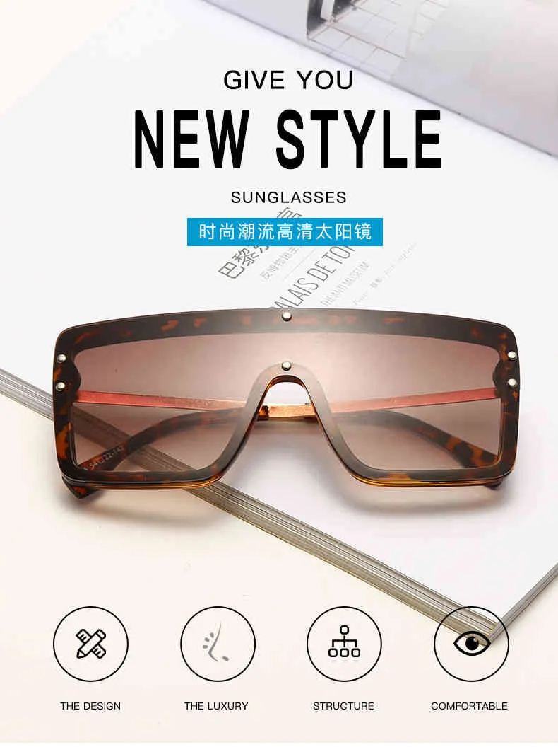 New European And American Letters Sunglass Square Hipster Large Frame Outdoor Street Shooting Men Women Glass Diamond inlay 1