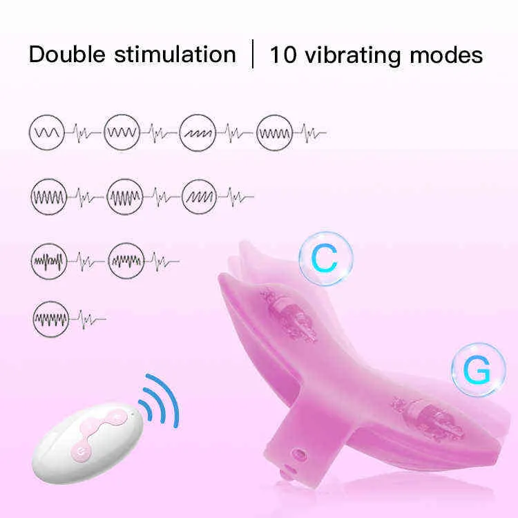 NXY Vibrators Wireless Remote Control Silicone Clitoral Stimulation Sex Toy Women Butterfly Vibrating Wearable Panty Vibrator 0411