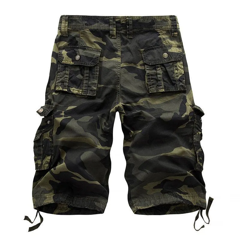 Multicolor Outdoor Large Size Loose Camouflage Pants Casual Beach Shorts Cargo Summer Streetwear Men Capris 220509