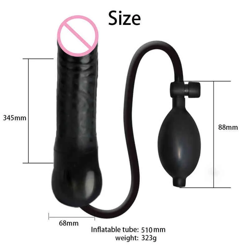 Nxy dildos dongs anal dilator pump för kvinnor uppblåsbara rumpa plug Men gays vaginal stimulator massager luft fylld stor sex leksak 220511