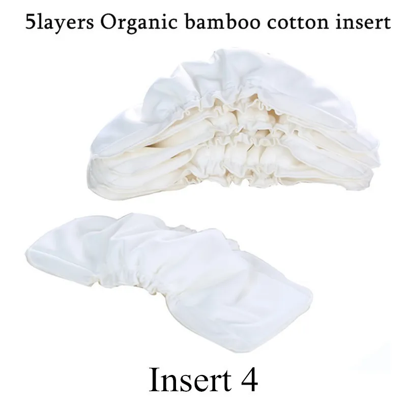 SIMFAMILYÅteranvändbar bambu kolins insert Baby Tygblöja Matta Nappy Insatser Byte Liners 4Layer vardera insert grossist 220720