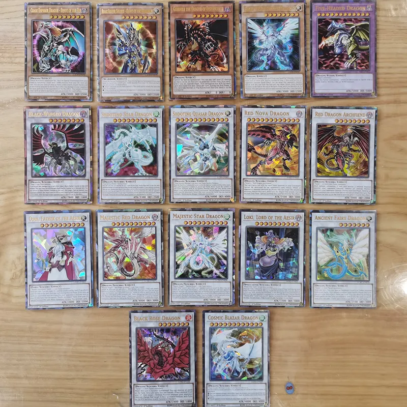 72 PZ Yu Gi Oh Anime giapponese 72 Different English Card Wing Dragon Giant Soldier Sky Dragon Flash Card Giocattolo bambini Regalo 220725