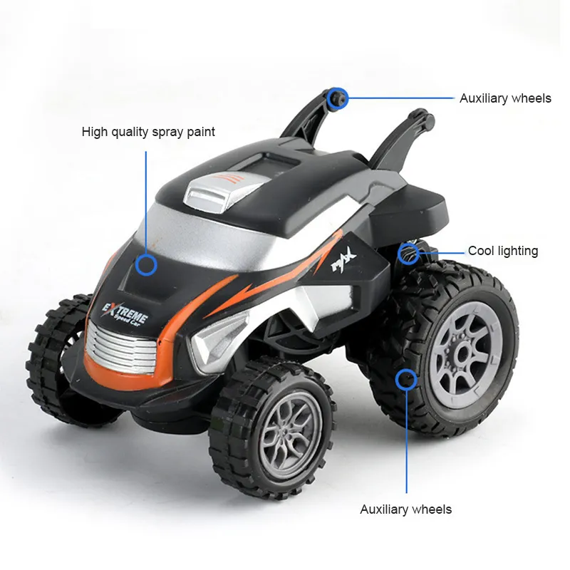 Mini RC CAR Высокоскоростной прокатный трюк с легким программируемым дистанционным управлением гонки детские игрушки рождественский подарок 220531