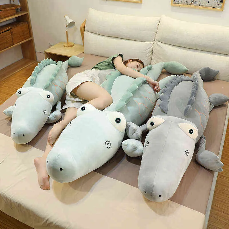 Pc Cm Soft Crocodile Cuddle Baby Kids Sussen Sleeping Pillow Doll Animal Stuffed Plush Toys Birthday Gifts For Girls J220704
