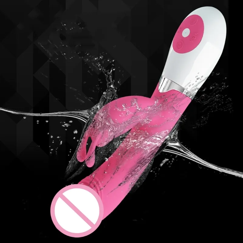 20: e G SPOT Rabbit Vibrator Dildo Vibrators Stimulator med 30 Vibration Dual Motor Sexy Toys for Women