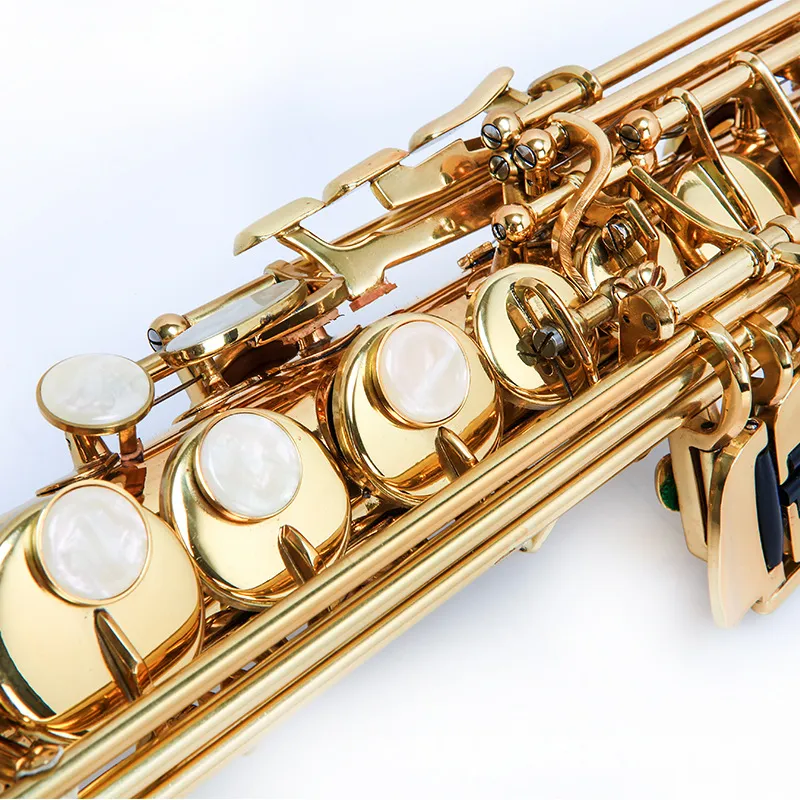 أداء احترافي من طراز Gold Brass Soprano B Flat Saxophone عالية الجودة
