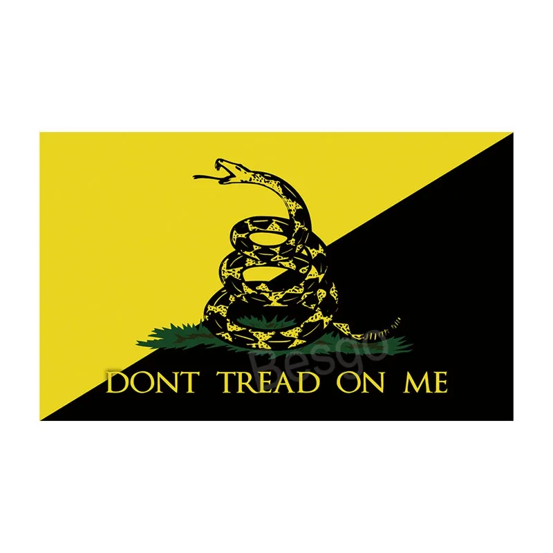 150 * 90 см Не наступить на меня Флаг Американский Желтый Змея Знамя Полиэстер Свобода или Флаг смерти Открытые Флаги Украшение 7 Стиль BH6471 Tyj