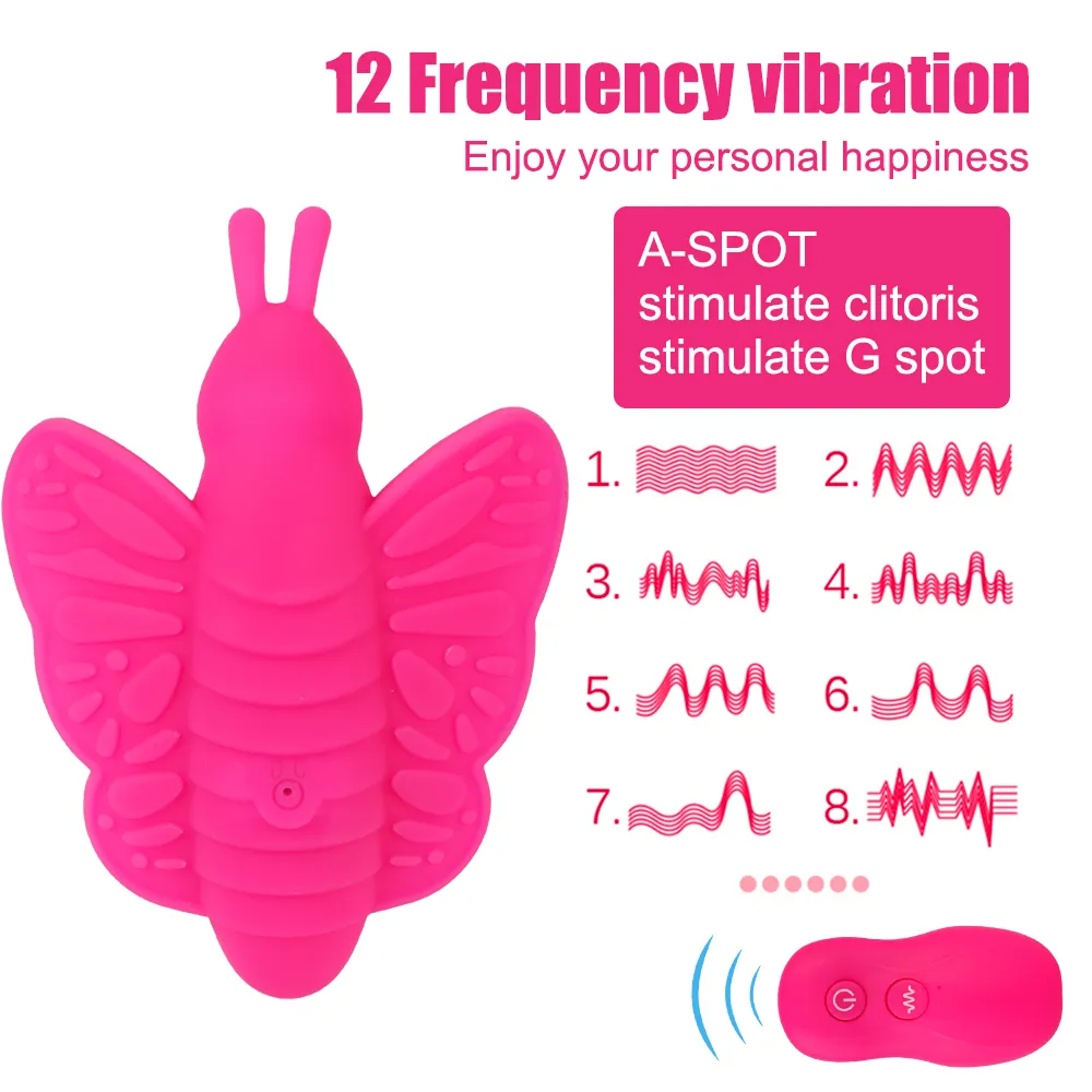 Butterfly Vibrator Sexy Toy для женщин беспроводной пульт дистанционного управления для взрослых продуктов стимулятора носимого Dildo 12 Mode G