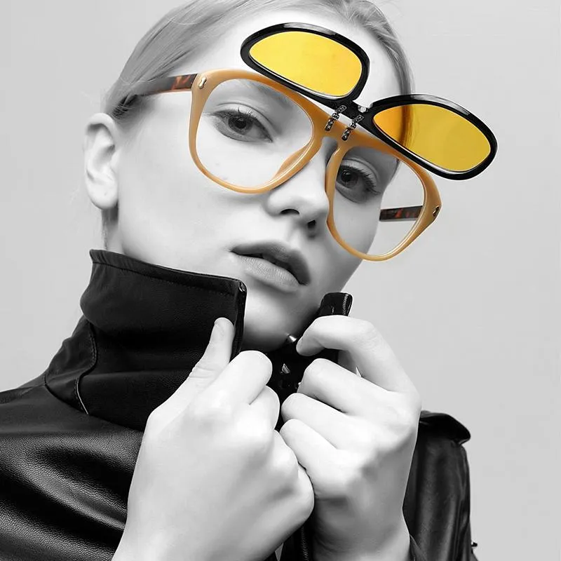 النظارات الشمسية Jackjad 2022 Fashion McQregor Pilot Style طبقة مزدوجة فليب صامت العلامة التجارية Clamshell تصميم الشمس 1501256Z