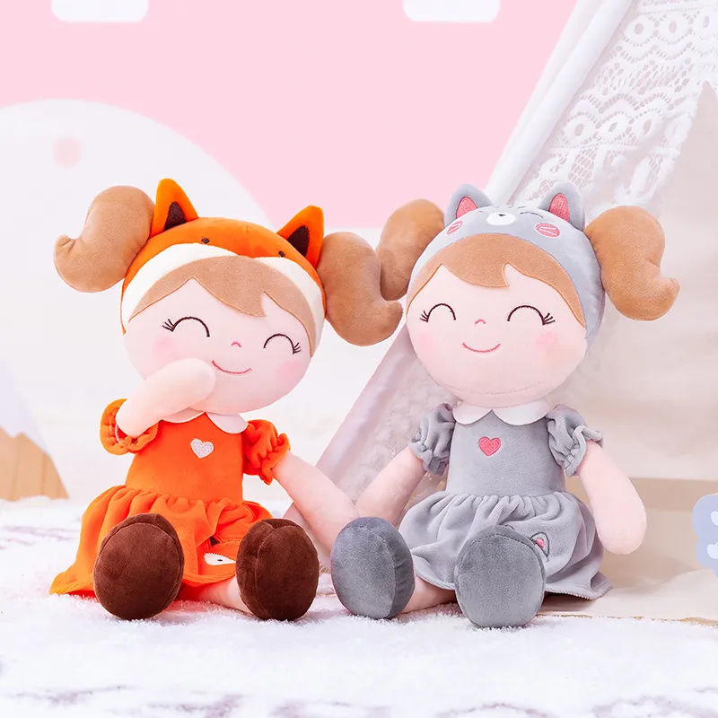 Гловея фаршированные куклы животных дизайн Spring Girls Forest Doll Dock Soft Plush Toys Gifts's Kids ragdoll 220505