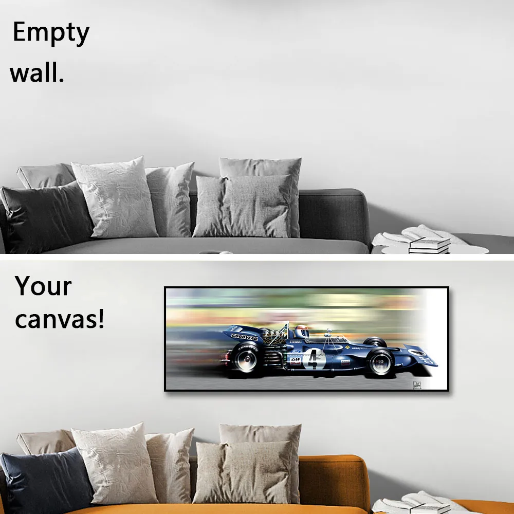 24 heures de Le Mans F1 voiture affiches impression sur toile peinture scandinave mur Art photo pour salon décor à la maison sans cadre