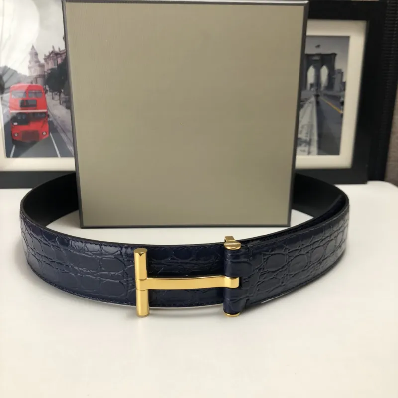 Riemen nieuwe heren zakelijke accessoires riem grote letter buckle mode dames hoogwaardige luxe ontwerper 3a lederen riem