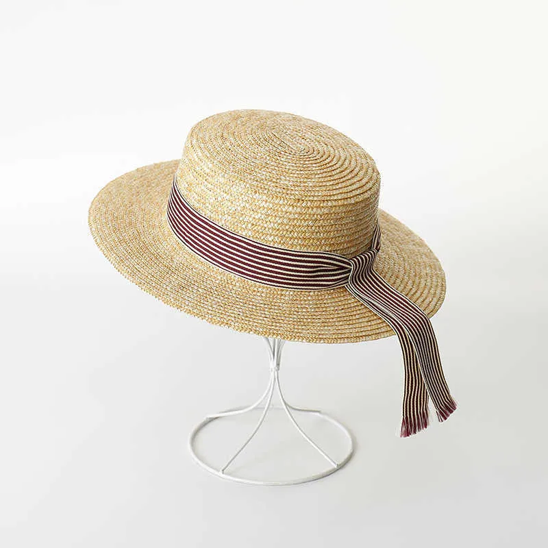 جودة عالية الصيف القش العشب قبعة أزياء المرأة القمح الإناث عارضة العانى رومانسية فتيات الزفاف بنما