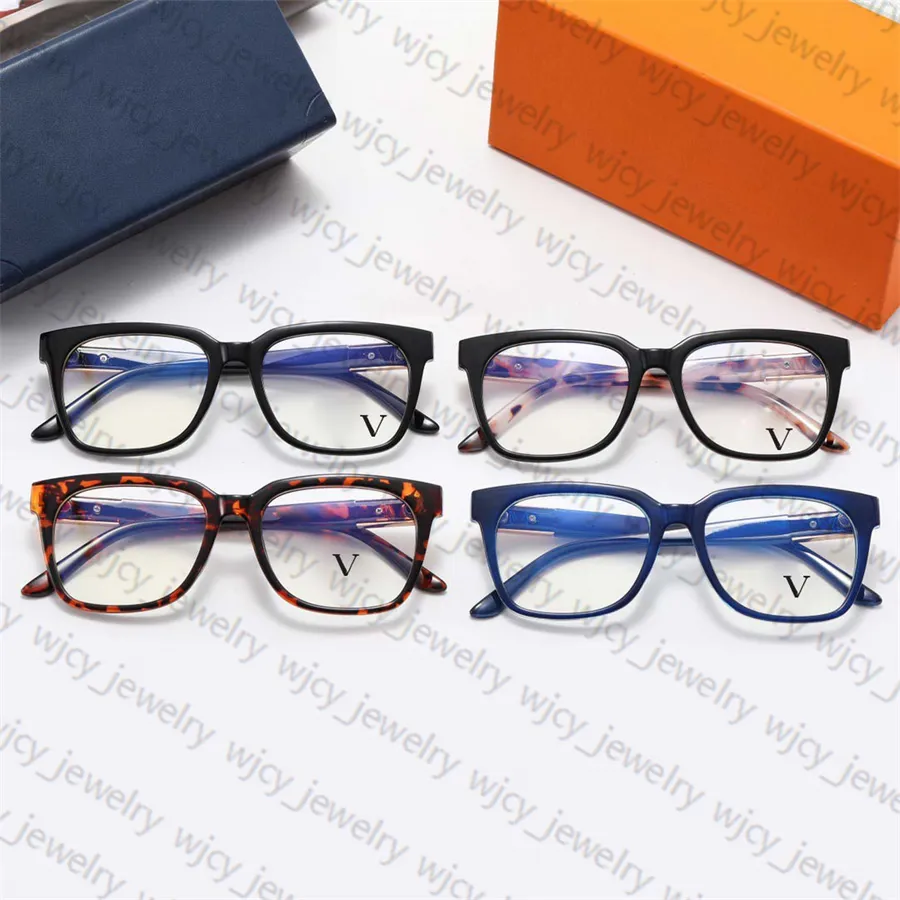 Очки Goggle Дизайнерские солнцезащитные очки Простые очки Оптические без ближнего света Модные 4 цвета Полный кадр Прямоугольные буквы для Man246u