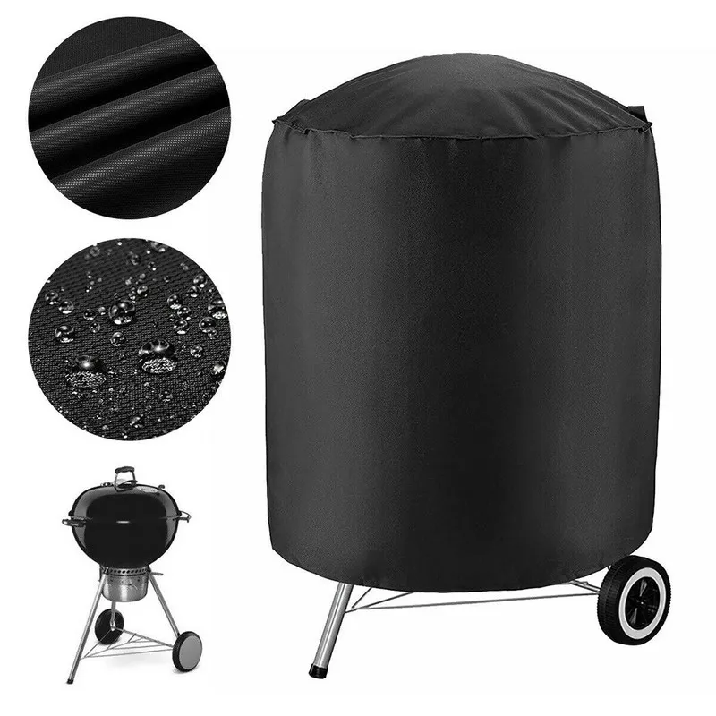 bbq grill cover round black ourdive ourdibroom gas gas gas protector accessories 220510