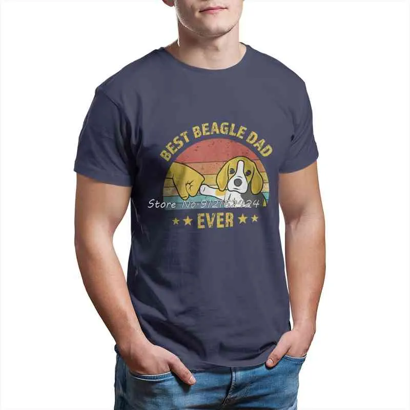 Hommes mignon Bt Beagle papa jamais rétro Vintage cadeau chiot amant t-shirt t-shirt coton été hauts t-shirts