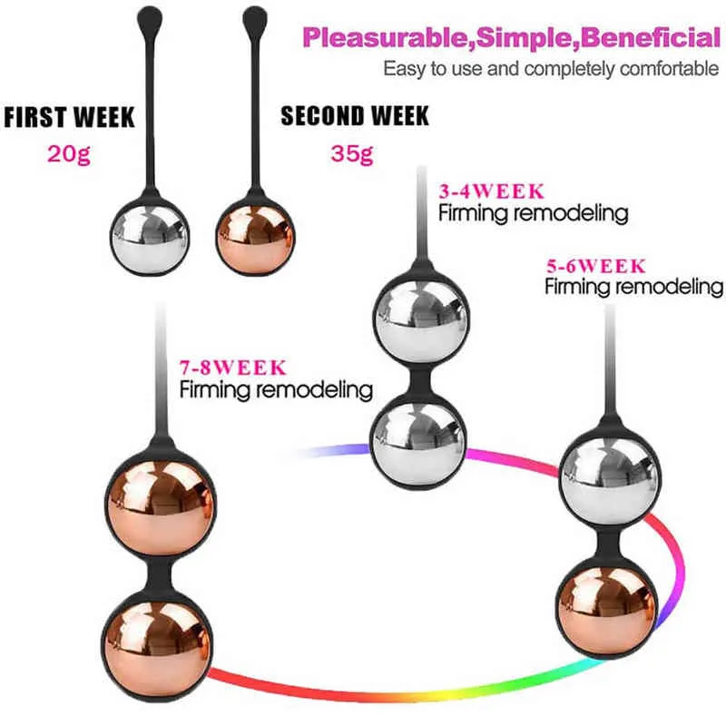 Nxy ägg kulor Kegelbollar för nybörjare och avancerad vaginal åtdragning muskel krympande träning hantel geisha bollar vuxna sex leksaker 220509