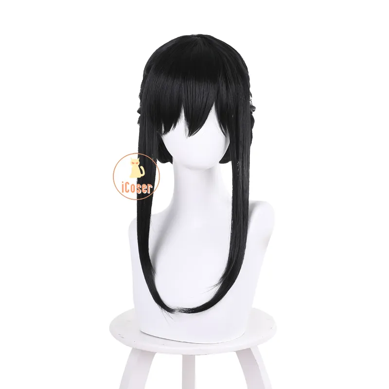 Anime spion x Familie Yor Vorder Cosplay Cosplay Kostuum Wig Jurk Suit Zwart Red Rok Set Briar Earring Lang haar Vrouwende Deservee feest A220812