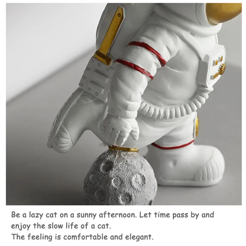 Astronaut Figurines Rzeźba Rzeźba Nowoczesne dekoracje Miniatury Ozdoby Stołu Kosmonaut Dekoracyjne 220811