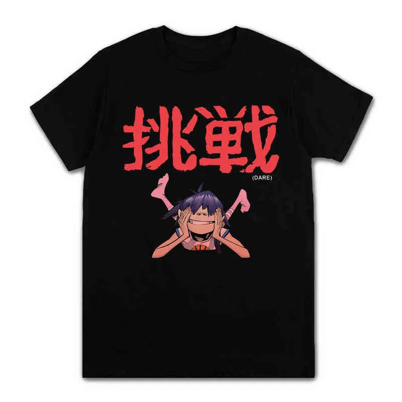 Summer Music Band Gorillaz T-shirt Coton Tops Tees Hommes À Manches Courtes Garçon Casual Homme T-shirt De Mode Streetwear Hip Hop XS-3XL Y220426