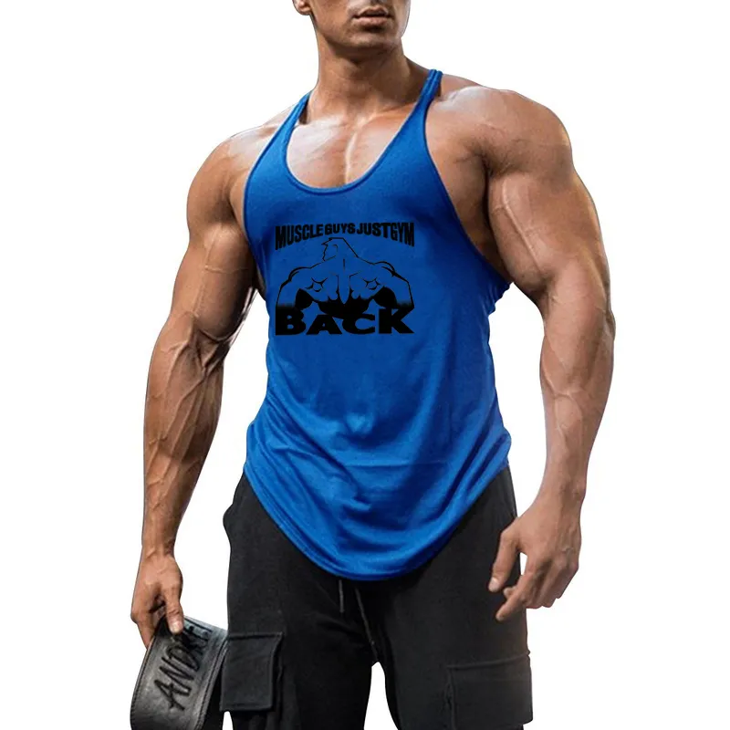 Muscleguys Coton Gym Vêtements Fitness Stringer Singlets Hommes Bodybuilding Débardeur Hommes Muscle Chemise Sans Manches Hommes Gilet De Course 220621