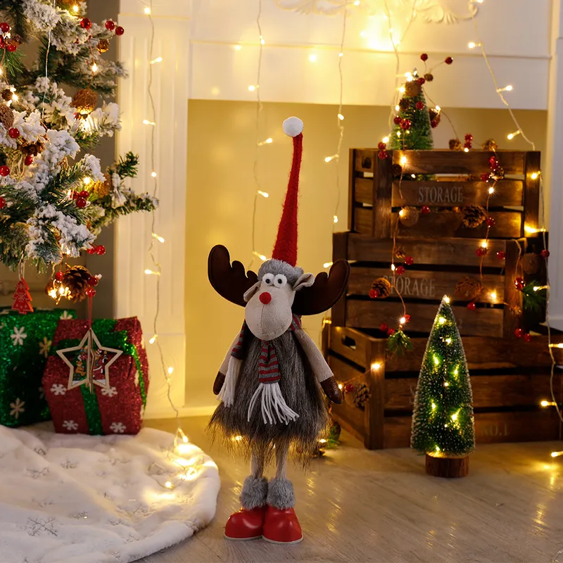 Decorazioni natalizie Ornamenti di alce Festival di Natale Casa Camino Tavolo Decorazioni di renne Regali di Natale e Capodanno bambini Navidad 220316