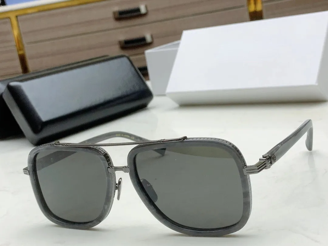 Mens Solglasögon Lagen Senaste mode-mäns solglasögon Top Quality Glass UV400 Lens med Case BPS-202F