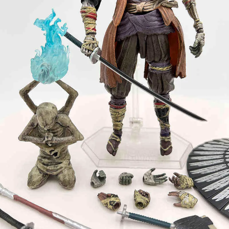 15cm figma 483 dx sekiro sombries morre duas vezes anime figura sekiro dx ação coleta de figuras modelo boneca brinquedo presente7381639