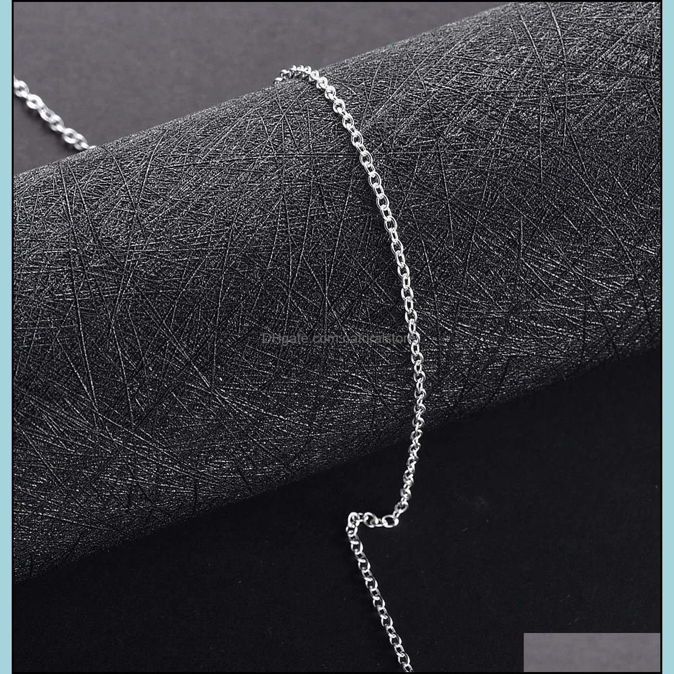 Ketten Halsketten Anhänger Schmuck 1mm Sterling Sier Link für Frauen Anhänger Hummerverschluss Rolo Kette Mode DIY Accessoires 16 18 20 3948