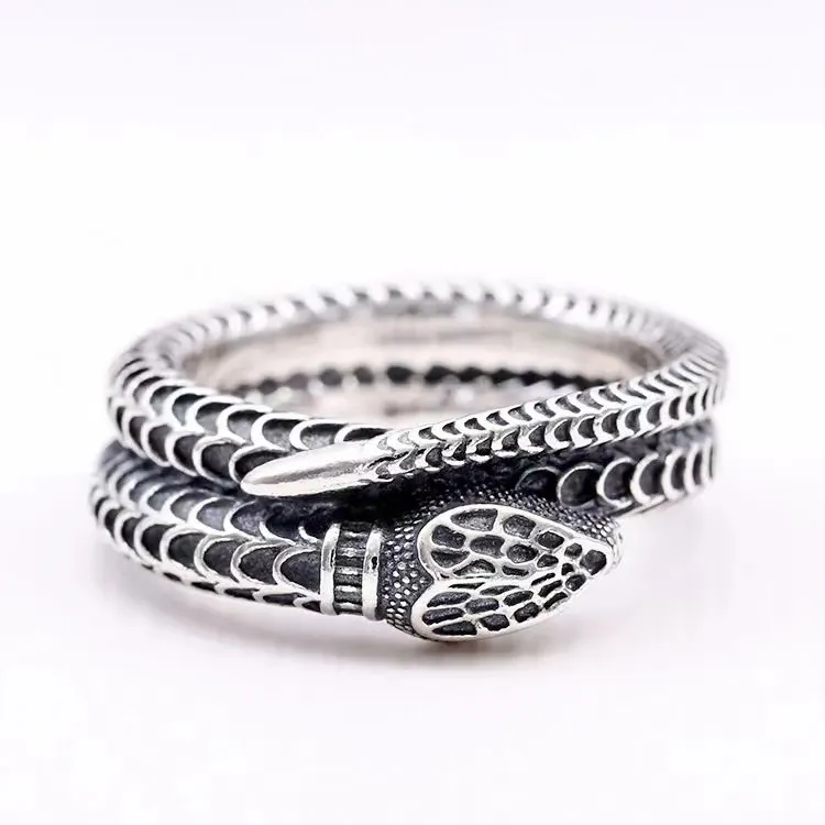 Lyxdesigner smycken herrälskare ring mode klassiska orm ringdesigners män och kvinnor ringar 925 sterling silver hiphop ringe309y