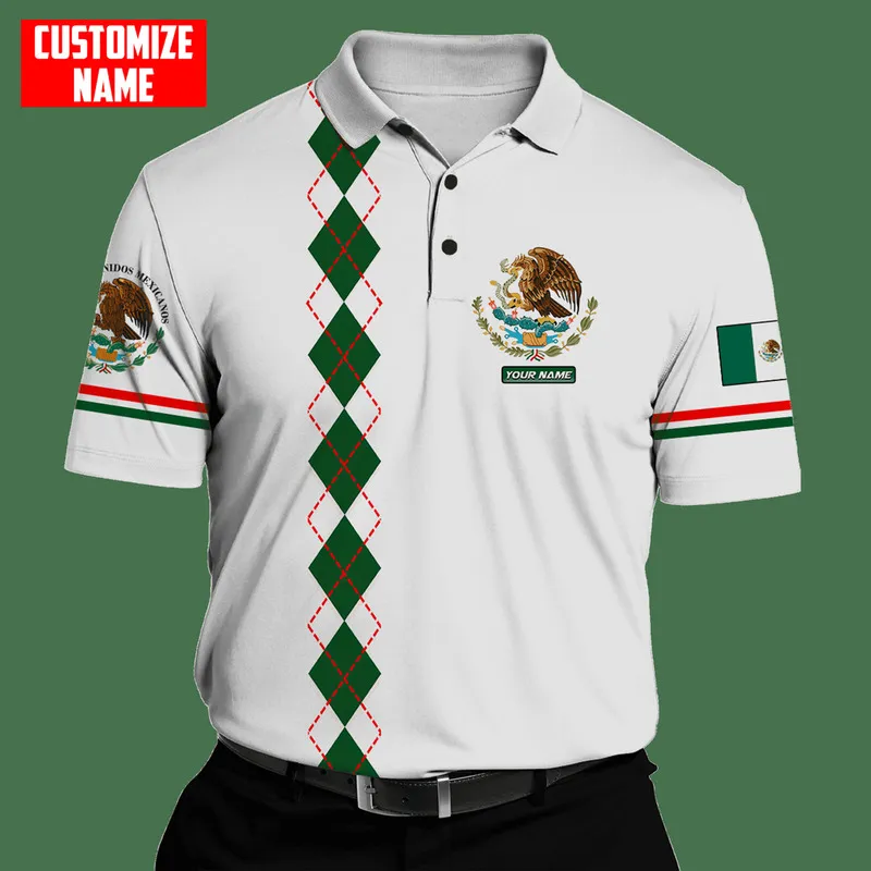 PLstarCosmos 3DPrint est meksyk flaga kraju koszulka Polo nazwa własna zespół Harajuku Streetwear koszulki bez rękawów Fitness Unisex 1 220713
