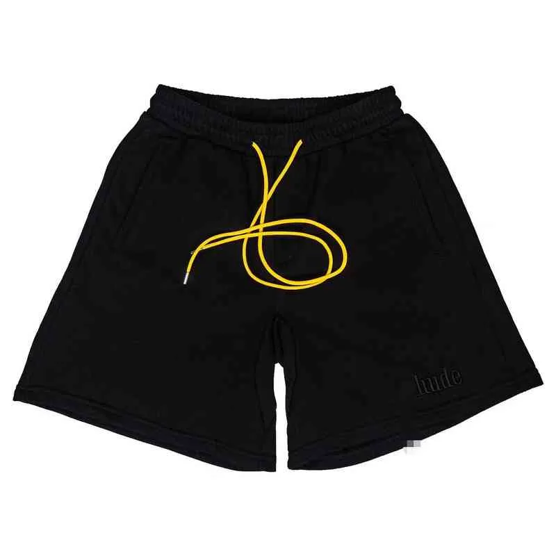 Fashion brand designer shorts Correct Rhude Embroidered Casual Sports Trendy High Street Drawstring Shorts