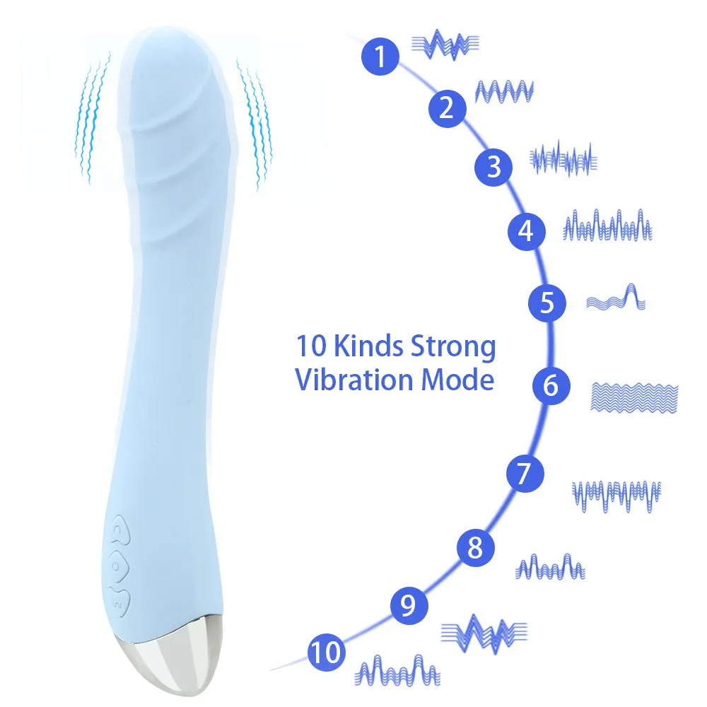 OLO 10 vitesses vagin Clitoris masseur Masturbation féminine USB charge g-spot godes vibrateur puissant sexy jouets pour les femmes