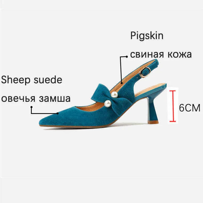 Damen Sandalen 2022 New Lente Slingbacks Pompen Mode Wees Teen Ondiepe Hoge Hakken Gesp Voor Women Schoenen 220607