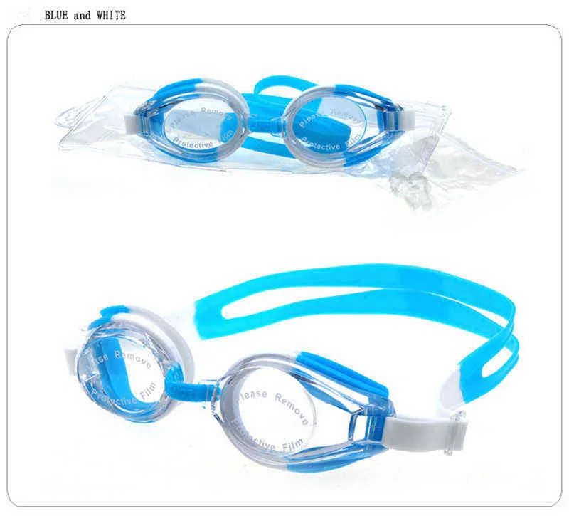 1 stücke Männer Frauen Schwimmen Gläser Anti Fog UV Schutz Schwimmen Brillen Professionelle Galvanisieren Einstellbar Wasserdicht Schwimmen Brille G220422