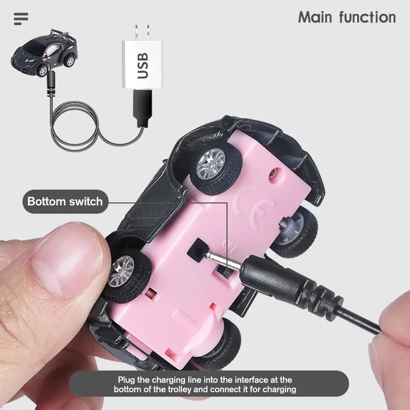 Barn Cartoon Mini RC Remote Control Car Watch Toys Electrics Erflise Rechargeble Wrist Racing Watch for Boys Girls Gift 220721324868576