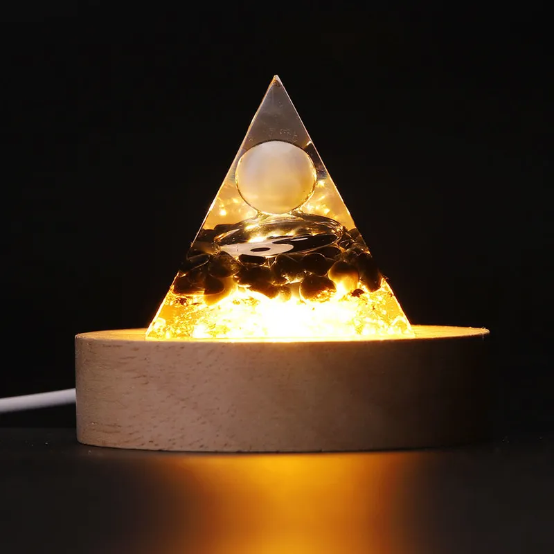 Pierres naturelles cristal Orgonite pyramide améthyste péridot générateur d'énergie Reiki Chakra chanceux guérison outil de méditation décor à la maison 225780903