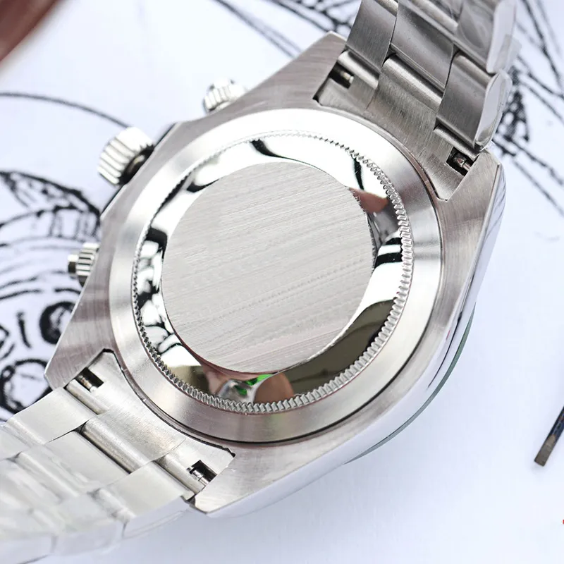 MENS TWATES Automatisk mekanisk rörelse Titta på 40mm Fashion Business rostfritt stål armbandsur Montre de Luxe Gifts186n