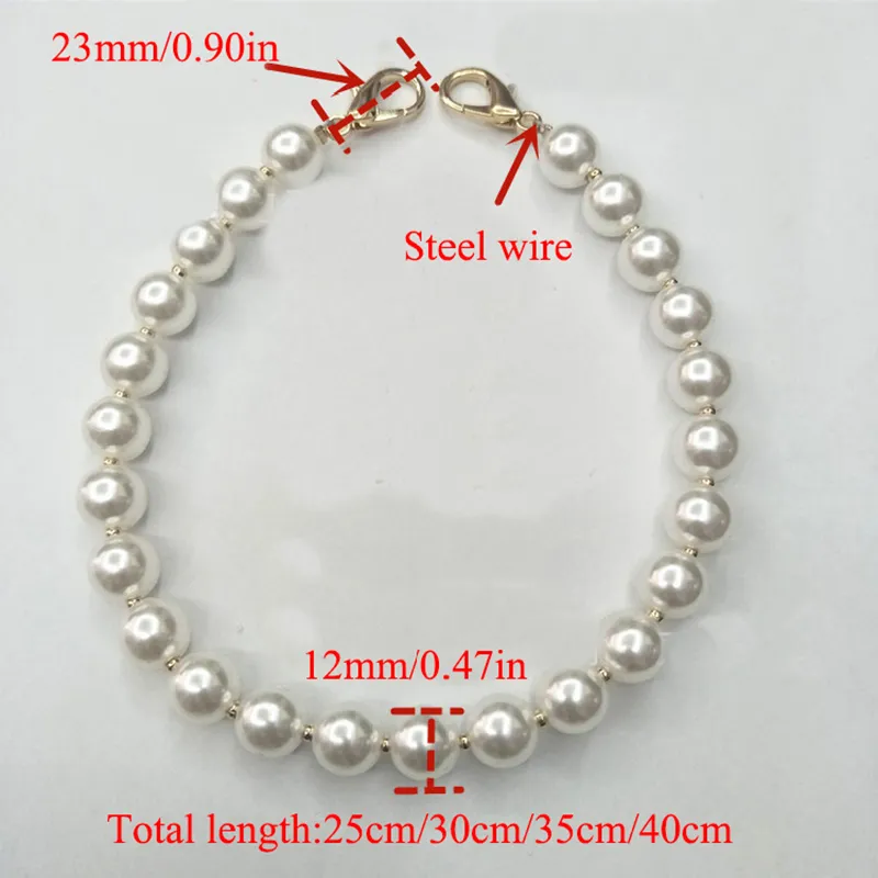 Imitacja Pearl Torka łańcuchowa pasek na ramię Kobiety Pearl Freading Bag Akcesoria DIY Wymienne torby