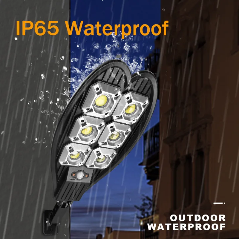 160COB Solar Led Street Light Waterproof Smart Remote Control PIR Motion Sensor Lamp 1500W Outdoor Garden Security Wall Light 220531