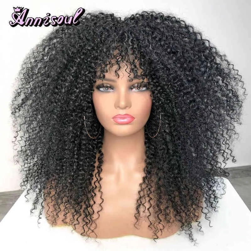 Cabello corto pelucas rizadas afro rizadas con flequillo para mujeres negras ombre ombre marrón cosplay natural rubia rubia sin gluga 220707