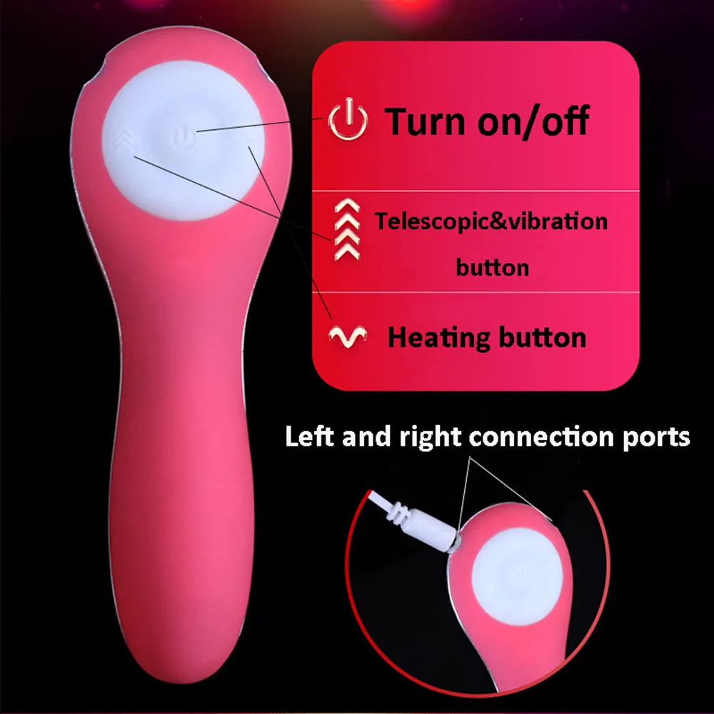 GaGu produit sexy chauffage télescopique automatique pénis vibrateur Masturbation féminine gode Super réaliste jouet érotique pour adulte