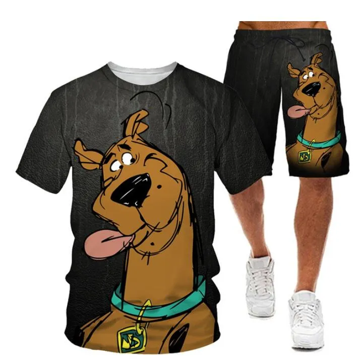 2022 Summer New Men's Women Fashion 3D Print Hip Hop Anime Cartoon Cool T-shirt + Shorts Tracksuit A03