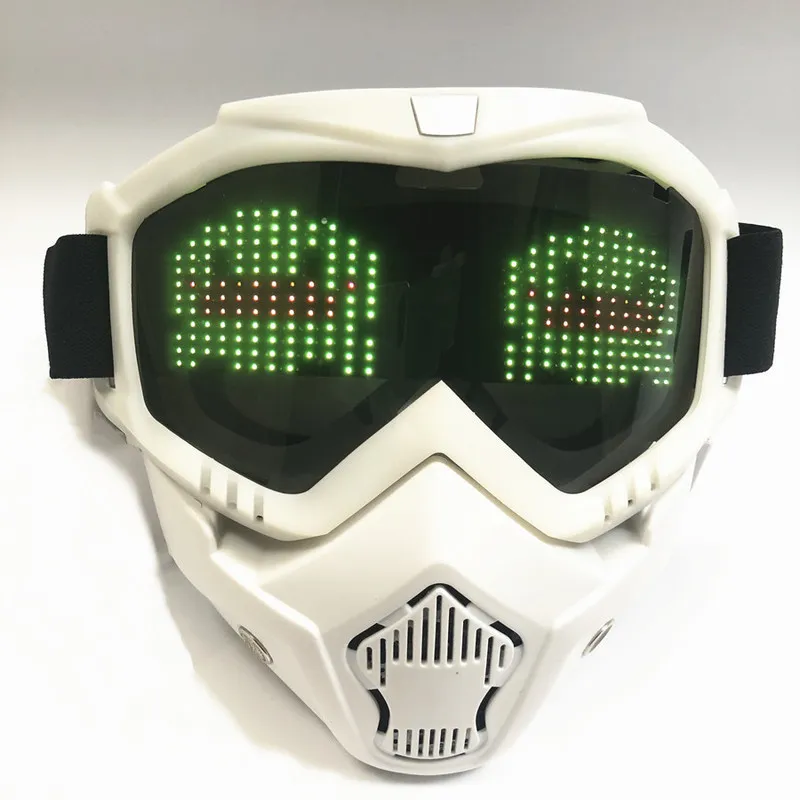 Máscaras de fiesta Desmontable Bluetooth App Máscara LED Party Magic Flash Carnival Led Mat 220823