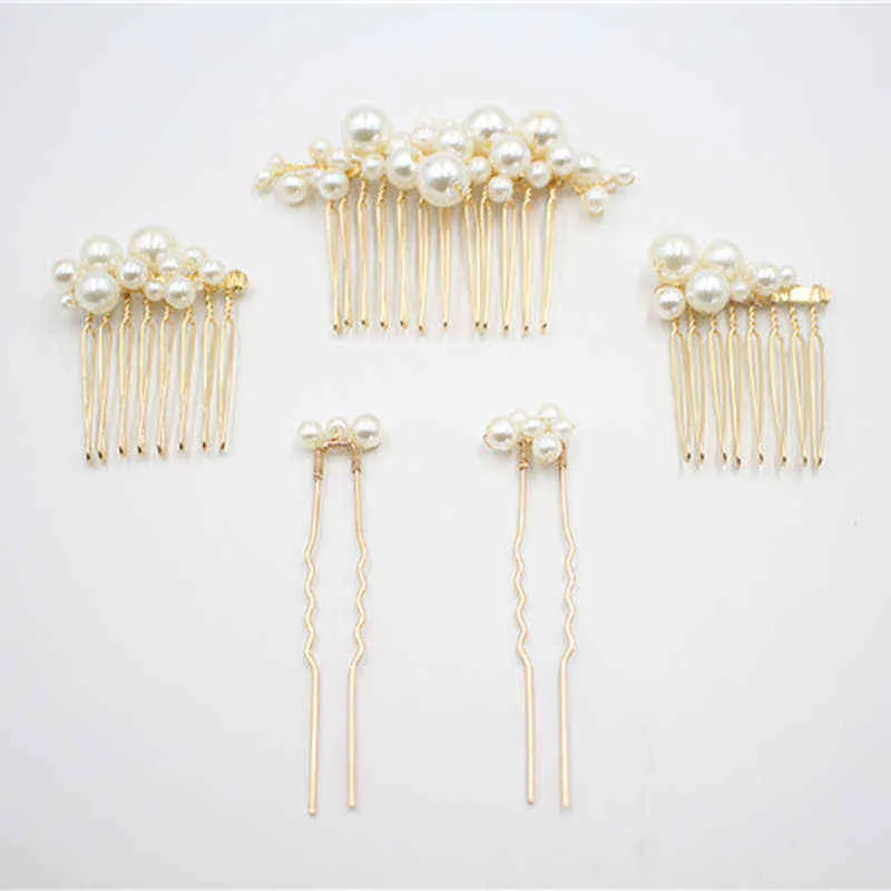 t épingles à cheveux en perles simulées pinces et peigne pour femmes fleurs peignes à cheveux de mariage bijoux de cheveux de fête de mariée pour cadeau femmes AA220323