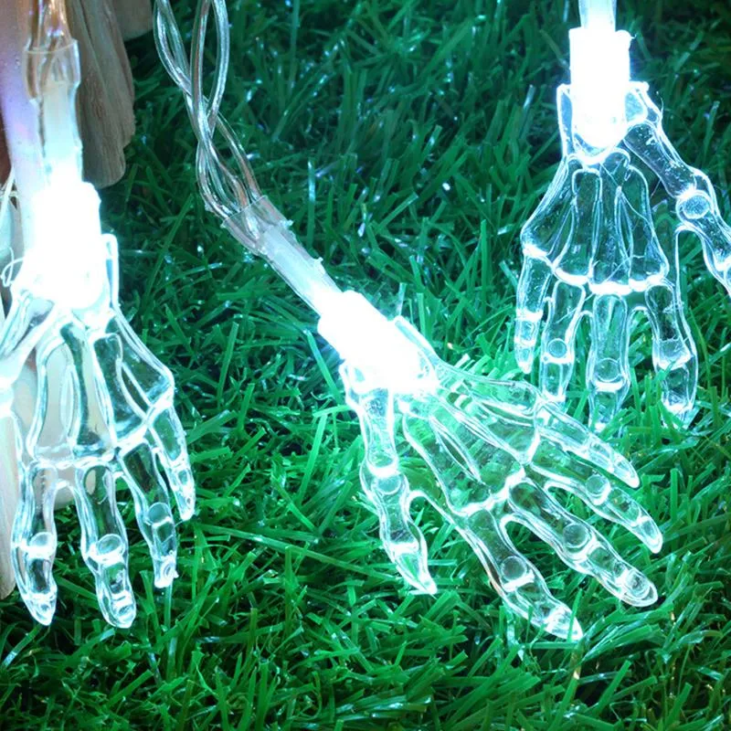Strings Decoration String Lights Transparent Skeleton Hand Shaped Party Hanging Waterproof Battery Operated Spooky LightLED LEDLED313h